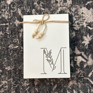 Monogrammed White Decorative Block